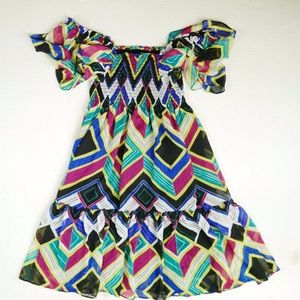 Rampage Ruffle Dress Womens Sz M Boho